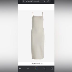 Express  Ribbed Scoop Neck Midi Sweater Dress Size Large NWT